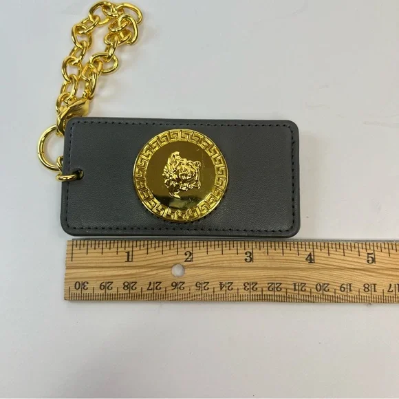 Gray & Gold Versace Luggage Tag Never Used - Picture 11 of 12